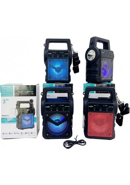 KTS-1706 Taşınabilir Güneş Enerjili Fenerli Bluetooth Hoparlör (4887) fırsatları