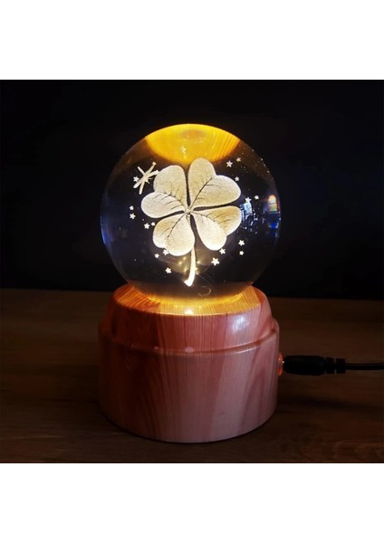 USB&039LI Yonca Tasarımlı Dönen Cam Küre