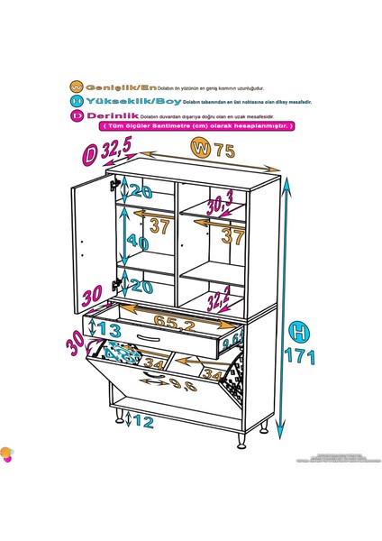 75x173x32,5cm 1 Çekmece, 2 Göz Sepet, 1 Kapak, 6 Göz Bölmeli Dar Alan Mutfak Dolabı Çok Amaçlı Dolap indirimleri