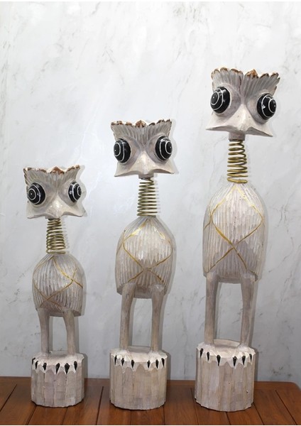 Ahşap 3'lü Deve Kuşu Seti 90 cm Trendy:7
