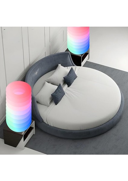 Yuvarlak Pamuk Saten Çarşaf Nevresim ve Yastık Kılıfı Takımı modelleri