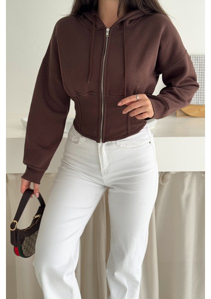 Kadın Siyah Fermuarlı Hoodie – Minimal Sokak Ruhuyla modelleri