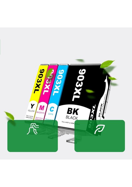 903XL (903) Hp Officejet Pro 6868 Yazıcı Uyumlu Çipli 4 Renk Muadil Kartuş Seti fiyatları