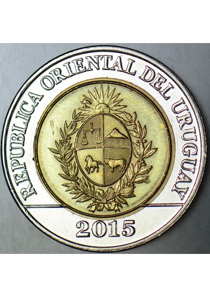 Uruguay 10 Peso 2015 Puma Temalı Bimetal Çil(-) fiyatları