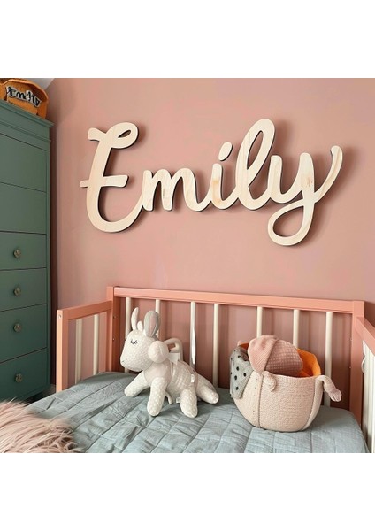Isme Özel Çocuk ve Bebek Odası Duvar Kapı Isimlik (50 Cm)