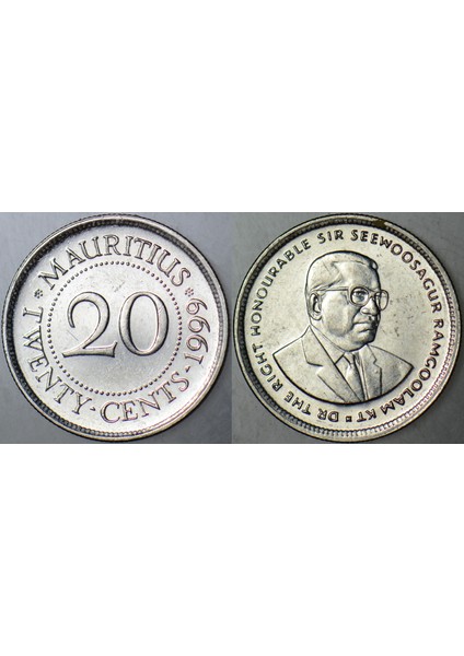 Mauritius 20 Cent 1999.