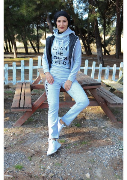 Kışlık Sevgili Kombini Üçlü Kadın Takım