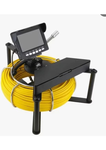Profosyonel Ekranlı Kameralı 30 Metre Fiber Kablo Yılan Endoskop Kameralı Hafıza Kart Girişli Kuyu, Sondaj, Kanalizyasyon Kamerası 8 mm 4.3 Inc ( Lisinya ) indirimleri