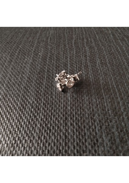 925 Ayar Gümüş Zirkon Taşlı Kalp Model Kadı/genç/çocuk Model Küpe- Renk Seçenekli