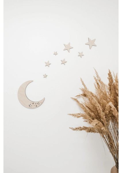 Ay Yıldız Konsept Tasarım Bebek ve Çocuk Odası Duvar Dekorasyon – 1 Ay 7 Yıldız fiyatları