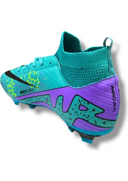 Çoraplı Halısaha & Çimsaha Krampon Turkuaz Mor Desenli fırsatları