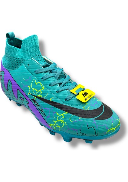 Çoraplı Halısaha & Çimsaha Krampon Turkuaz Mor Desenli fiyatları