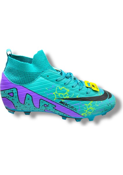 Çoraplı Halısaha & Çimsaha Krampon Turkuaz Mor Desenli modelleri