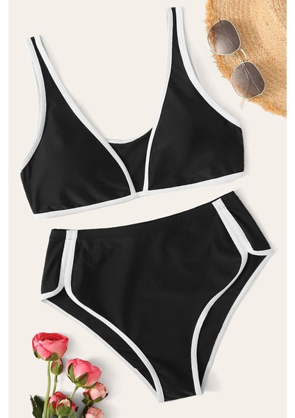 Kadın Siyah Pedli Yüksel Bel Sütyen Külot Takımı – Modern, Konforlu ve Günlük Kombinlere Uygun