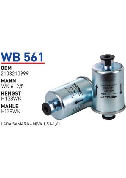 Wb561 Oem 2108210999 lada samara nıva Otomobil yakıt filtre benzin fuel filter gasoline