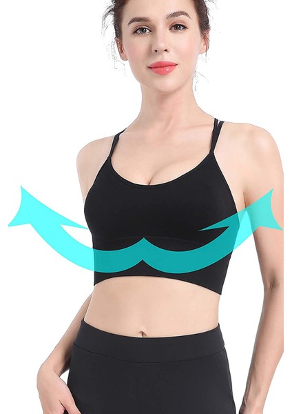 Kadın Siyah Çarpraz Ipli Spor Büstiyer – Modern ve Şık Tasarım modelleri