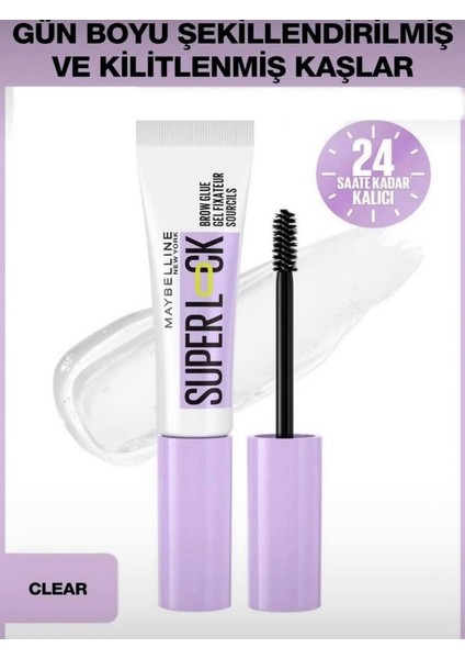 Brow Glue Super Lock Kaş Jeli Clear – 24 Saat Kalıcı Şeffaf Kaş sabitleyici jel