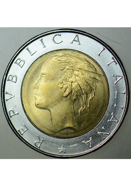 Italya 500 Liret 1986 Bimetal Çil. modelleri