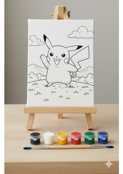 Çocuklar Için Pikachu Tuval Boyama Seti – Eğlenceli Hobi ve Sanat Aktivitesi modelleri