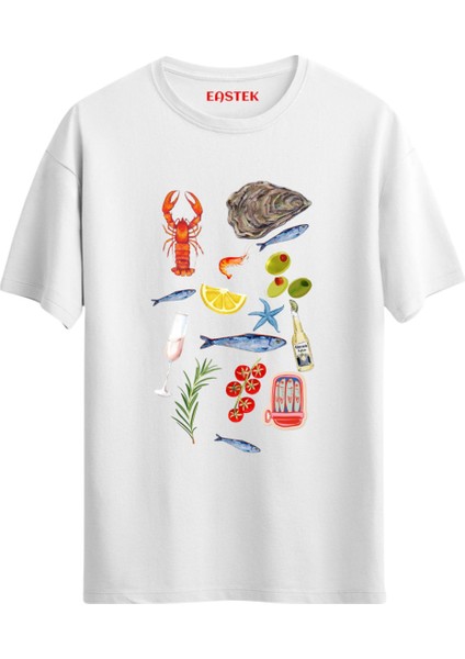 Sea Lobster Tasarım T-Shirt, Erkek Tişört, Kadın Tişört, Unisex T-Shirt