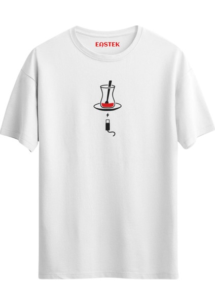 Çay Baskılı Unisex Tasarım T-Shirt