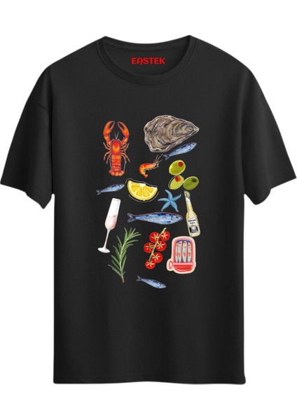 Sea Lobster Tasarım T-Shirt, Erkek Tişört, Kadın Tişört, Unisex T-Shirt