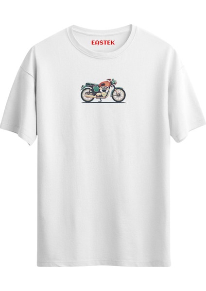 Minimal Vintage Motorsiklet T-Shirt, Erkek Tişört, Kadın Tişört, Unisex T-Shirt