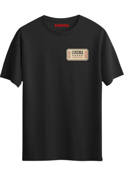 Cinema Admit One Tasarım T-Shirt, Erkek Tişört, Kadın Tişört, Unisex T-Shirt