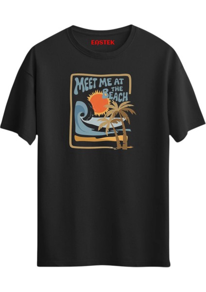 Meet Me At The Beach Tasarım T-Shirt, Erkek Tişört, Kadın Tişört, Unisex T-Shirt