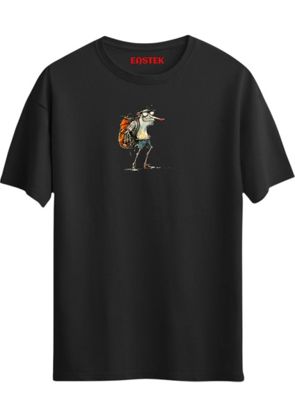 Hiking Cartoon T-Shirt, Erkek Tişört, Kadın Tişört, Unisex T-Shirt