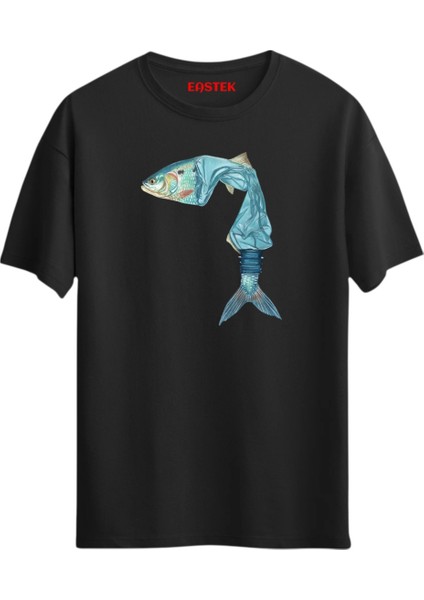 Surreal Fish T-Shirt, Erkek Tişört, Kadın Tişört, Unisex T-Shirt