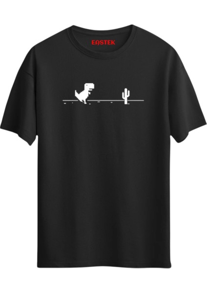 Retro Dino Tişört T-Shirt, Erkek Tişört, Kadın Tişört, Unisex T-Shirt