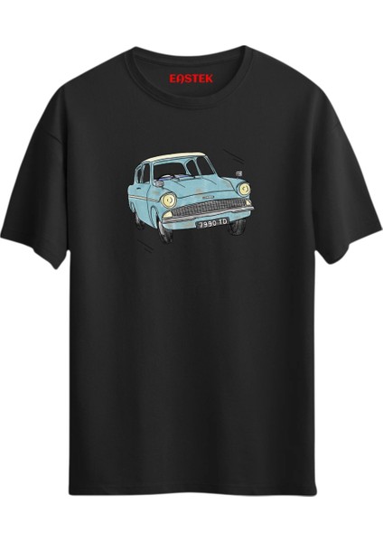 Uçan Araba Harry Tasarım T-Shirt, Erkek Tişört, Kadın Tişört, Unisex T-Shirt
