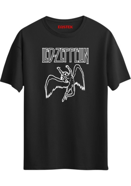 LED Zeppelin Unisex Baskılı Yazılı T-Shirt
