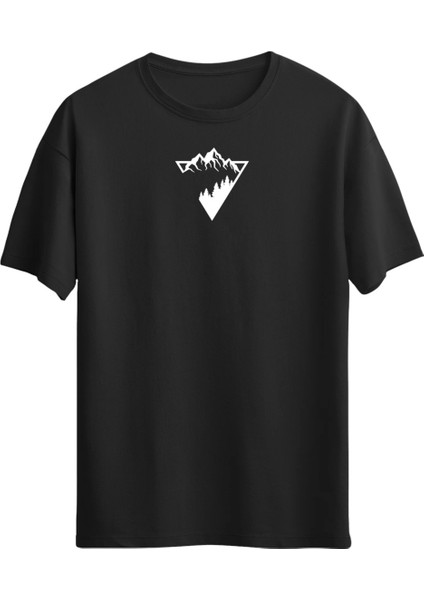 Nature Minimal Baskılı Unisex Regular T-Shirt