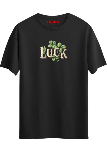Luck Iyi Şans Getiren Tasarım T-Shirt, Erkek Tişört, Kadın Tişört, Unisex T-Shirt