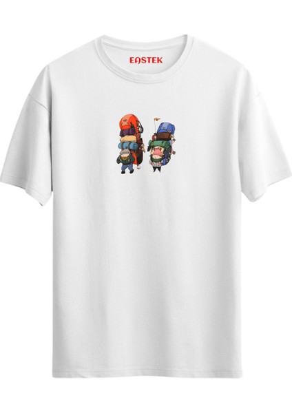 Traveler Couple Kamp, Çanta T-Shirt, Erkek Tişört, Kadın Tişört, Unisex T-Shirt