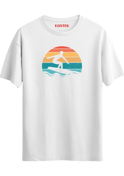 Surfing Adventure Baskılı Tasarım T-Shirt