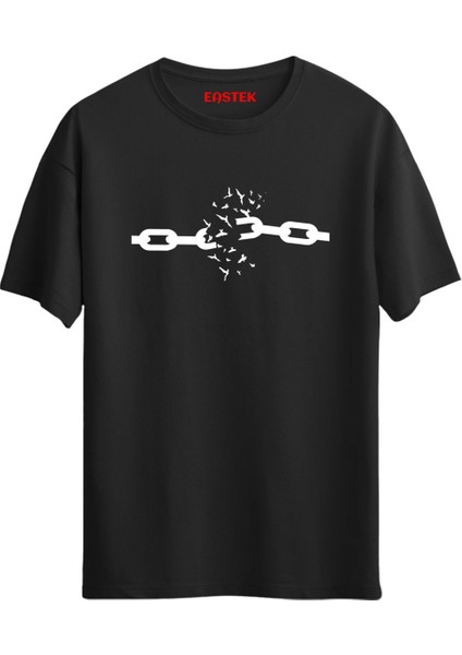 Unisex Baskılı T-Shirt "kırık Zincir"
