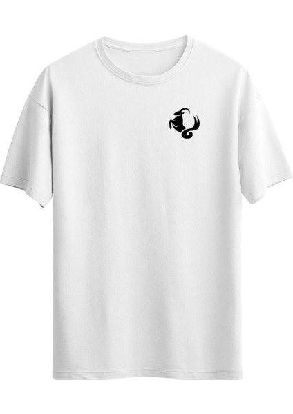 Oğlak Burç Baskılı Unisex Regular T-Shirt