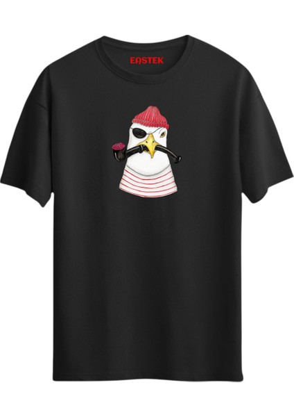 Korsan Martı Baskılı T-Shirt, Erkek Tişört, Kadın Tişört, Unisex T-Shirt