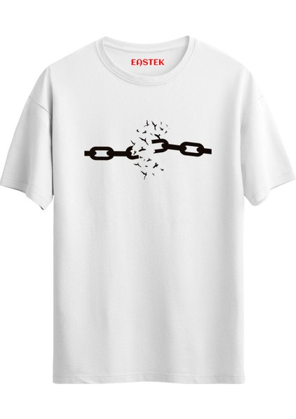 Unisex Baskılı T-Shirt "kırık Zincir"