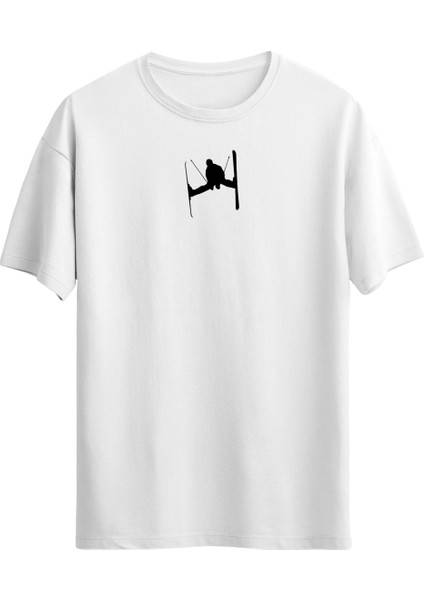 Snowboard Minimal Baskılı Unisex T-Shirt