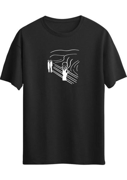 Çığlık Baskılı Unisex Regular T-Shirt