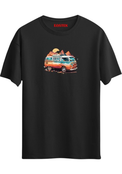 Caravan Journey Baskılı T-Shirt