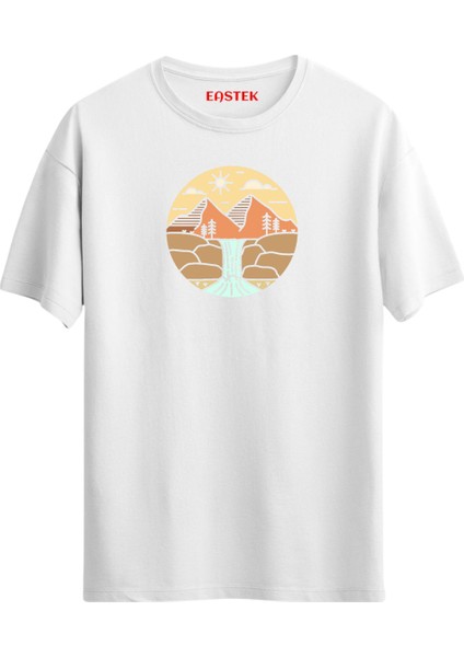 Nature Drift Baskılı T-Shirt