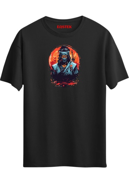 Rising Sun Warrior Baskılı Tasarım T-Shirt