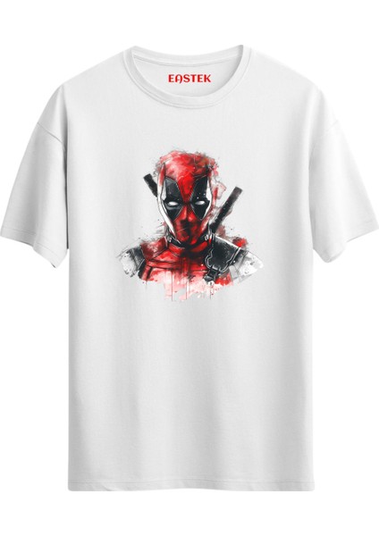 Deadpool Colorful Baskılı Tasarım T-Shirt