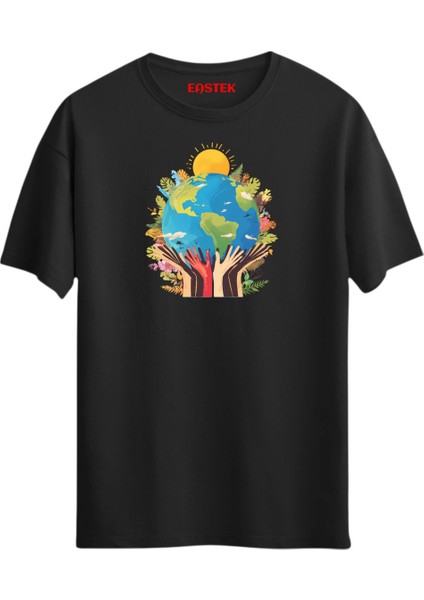 Together For Earth Baskılı T-Shirt