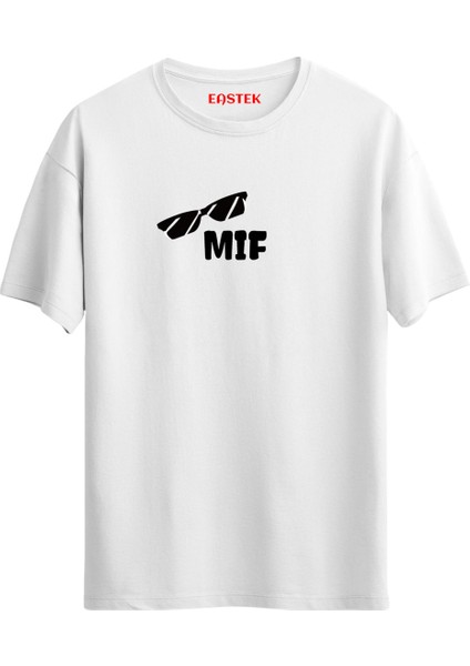 "mıf: Geleceğin Efsane Erkekleri" Man In Future Baskılı Unisex T-Shirt